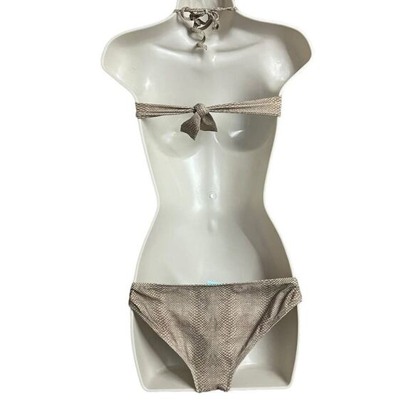 Melissa Odabash Brown Croc Print Bikini Womens Size 4 - Picture 6 of 6